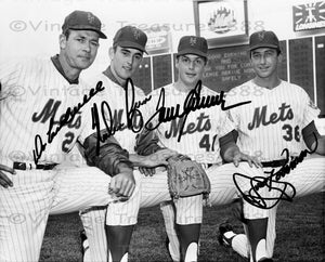 A Signed Photo of the 1969 Mets Pitching Staff