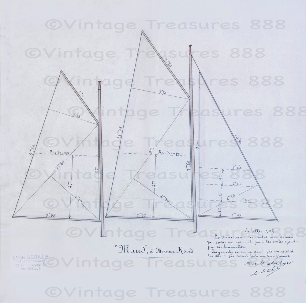Naval Architectural Drawing 2, by Leon Sebille